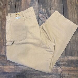 Wrangler Carpenter Pants, Men's 44x30, Tan Canvas‎ Pant, NWT